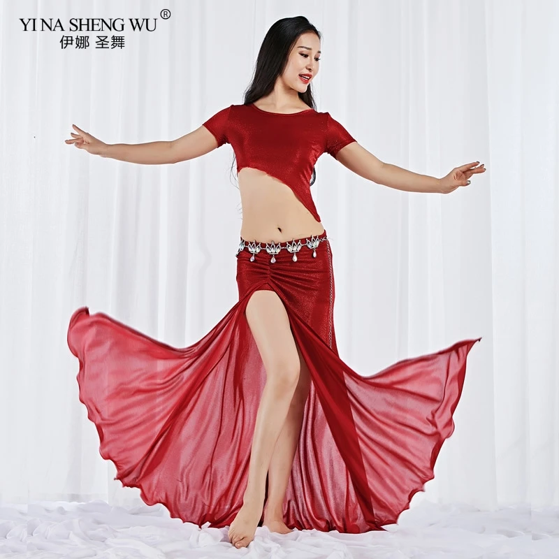 Women Dance Wear Girls Belly Dance Costume Long Maxi Skirt Side Slit Outfit Elastic Asymmetrical Skirt Belly Dance Practice Set
Women Dance Wear Girls Belly Dance Costume Long Maxi Skirt Side Slit Outfit Elastic Asymmetrical Skirt Belly Dance Practice Set
