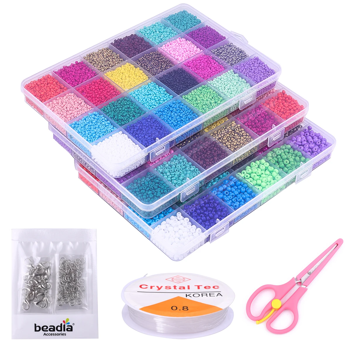2/3/4mm Glass Seed Beads Kit Small Czech Crystal Craft Beads Metal Charms Tool Kit For DIY Earrings Bracelet Jewelry Making Box
2/3/4mm Glass Seed Beads Kit Small Czech Crystal Craft Beads Metal Charms Tool Kit For DIY Earrings Bracelet Jewelry Making Box