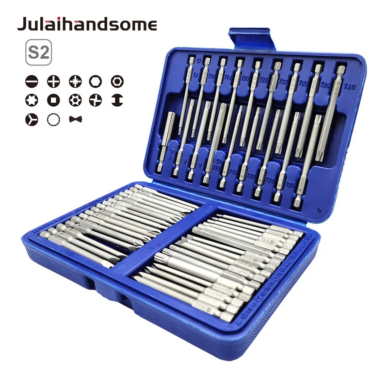 50 Pieces Screwdriver Bits Set Tamper Proof Security Magnetic 1/4 Inch Hex Shank Bits Hex Bit Torx Bit S2 Steel 75mm Long
50 Pieces Screwdriver Bits Set Tamper Proof Security Magnetic 1/4 Inch Hex Shank Bits Hex Bit Torx Bit S2 Steel 75mm Long