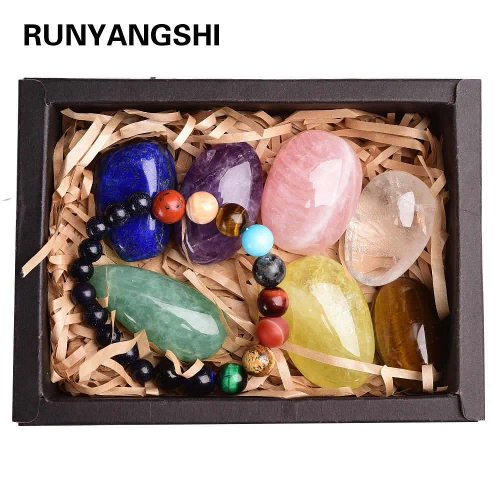 8pcs Natural crystal original stone seven Chakra Healing Stone Mineral specimen collection gift box
8pcs Natural crystal original stone seven Chakra Healing Stone Mineral specimen collection gift box