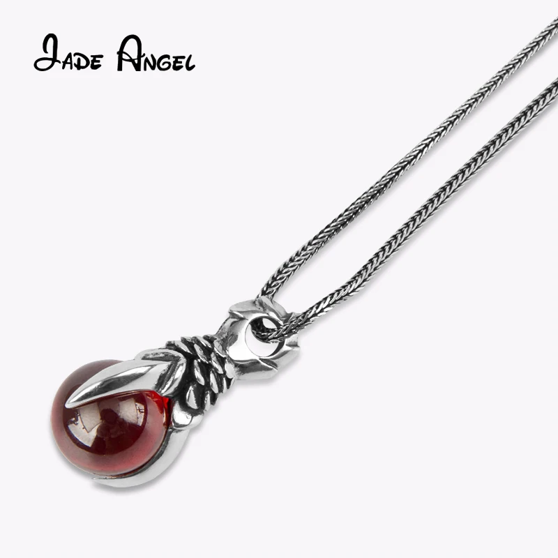 Jade Angel Vintage Thailand Sterling Silver Dragon Claw Garnet Pendant Necklace for Men for Women Christmas Gifts Free Shipping
Jade Angel Vintage Thailand Sterling Silver Dragon Claw Garnet Pendant Necklace for Men for Women Christmas Gifts Free Shipping