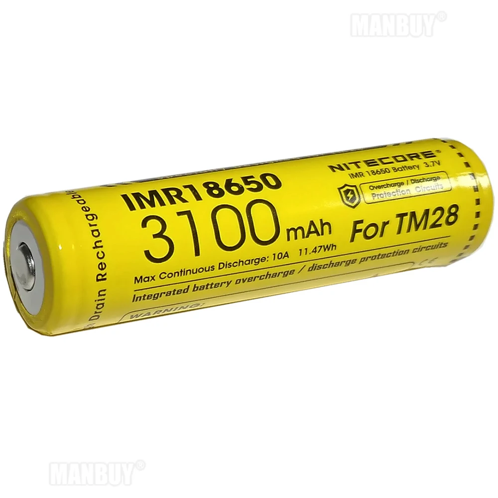2024 NITECORE IMR18650 3100mAh 10A 3,6 V Li-Ion защищенная перезаряжаемая батарея высокой производительности для фонариков TM28 C1
2024 NITECORE IMR18650 3100mAh 10A 3,6 V Li-Ion защищенная перезаряжаемая батарея высокой производительности для фонариков TM28 C1