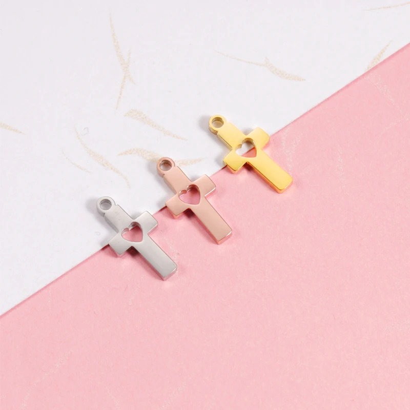 Fnixtar 20Pcs Mirror Polish Stainless Steel Cutting Hollow Heart Cross Pendant Charms For DIY Making Necklaces Keychains Jewelry
Fnixtar 20Pcs Mirror Polish Stainless Steel Cutting Hollow Heart Cross Pendant Charms For DIY Making Necklaces Keychains Jewelry