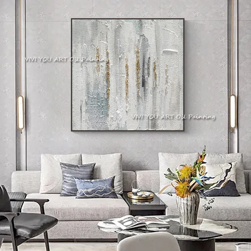 Gold foil modern handmade oil painting minimalist atmosphere luxury sofa background wall fashion vertical living room decor
Gold foil modern handmade oil painting minimalist atmosphere luxury sofa background wall fashion vertical living room decor