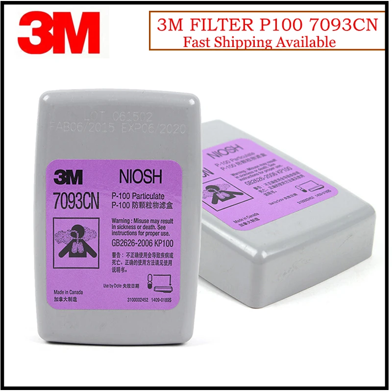 3M 7093CN P100 Gas Cartridge Filter Protect Against Particulates/PM0.3/Welding Smoke Fit for 3M 6200/6800/7502 Mask
3M 7093CN P100 Gas Cartridge Filter Protect Against Particulates/PM0.3/Welding Smoke Fit for 3M 6200/6800/7502 Mask