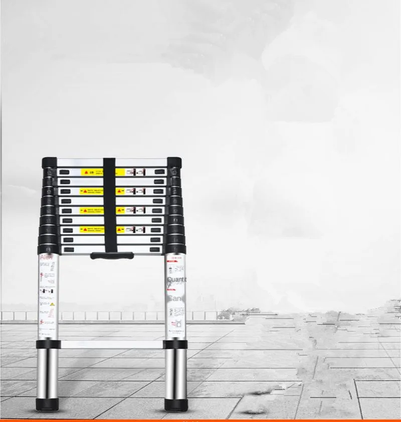 Portable thickened aluminum alloy telescopic ladder single-sided telescopic straight ladder 2.6 meters 9 step folding ladder
Portable thickened aluminum alloy telescopic ladder single-sided telescopic straight ladder 2.6 meters 9 step folding ladder