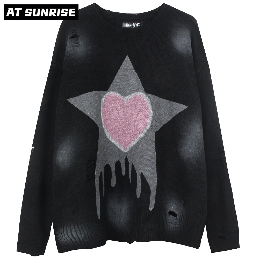 Men Hip Hop Streetwear Harajuku Sweater Couples Retro Hand Painted Heart letter Sweater Knitted Sweater winter Cotton Pullover
Men Hip Hop Streetwear Harajuku Sweater Couples Retro Hand Painted Heart letter Sweater Knitted Sweater winter Cotton Pullover