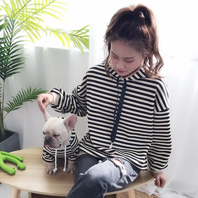 Classical Striped Puppy Coat Hooded Doggie Jacket Autumn Winter Dog Clothes Fleece Thick Outfits Parent-Child Clothing For Pet
Classical Striped Puppy Coat Hooded Doggie Jacket Autumn Winter Dog Clothes Fleece Thick Outfits Parent-Child Clothing For Pet