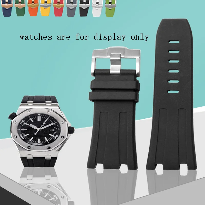 Soft Rubber Watchstrap For AP 15703 Series 28mm Black Orange Red Strap Pin Buckle Men's Watch Accessories
Soft Rubber Watchstrap For AP 15703 Series 28mm Black Orange Red Strap Pin Buckle Men's Watch Accessories