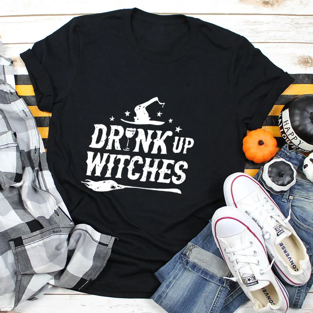 Drink Up Withes New Arrival Halloween Shirt 100%Cotton Women Tshirt Unisex Funny Summer Casual Short Sleeve Top Halloween Gift
Drink Up Withes New Arrival Halloween Shirt 100%Cotton Women Tshirt Unisex Funny Summer Casual Short Sleeve Top Halloween Gift