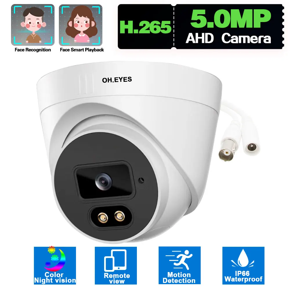5MP Indoor CCTV Analog Dome Camera Motion Detection AHD Security Cam Color Night Vision Video Surveillance Camera XMEYE H.265
5MP Indoor CCTV Analog Dome Camera Motion Detection AHD Security Cam Color Night Vision Video Surveillance Camera XMEYE H.265