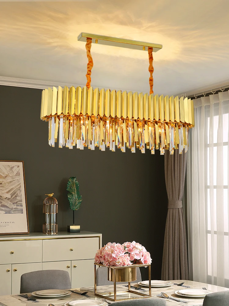 Light Luxury Post-Modern Crystal Chandelier Stainless Steel Golden Round Living Room Hall Dining Room Villa Bedroom Lighting
Light Luxury Post-Modern Crystal Chandelier Stainless Steel Golden Round Living Room Hall Dining Room Villa Bedroom Lighting
