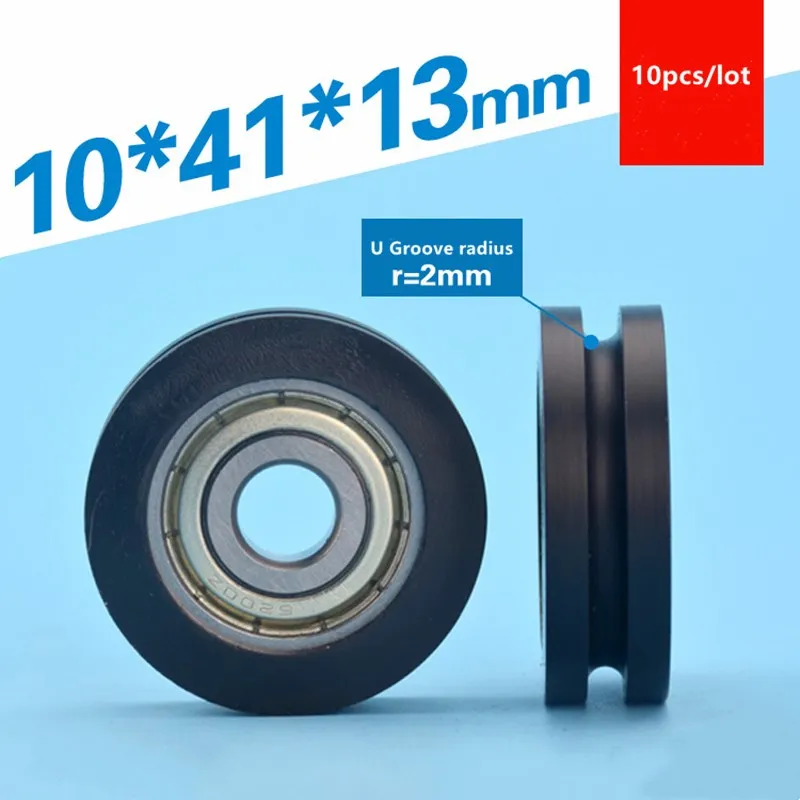 10pcs U groove Plastic coated bearing 6200ZZ 10*41*13mm POM roller track guide wheel Wire rope nylon pulley sheave diameter 41mm
10pcs U groove Plastic coated bearing 6200ZZ 10*41*13mm POM roller track guide wheel Wire rope nylon pulley sheave diameter 41mm