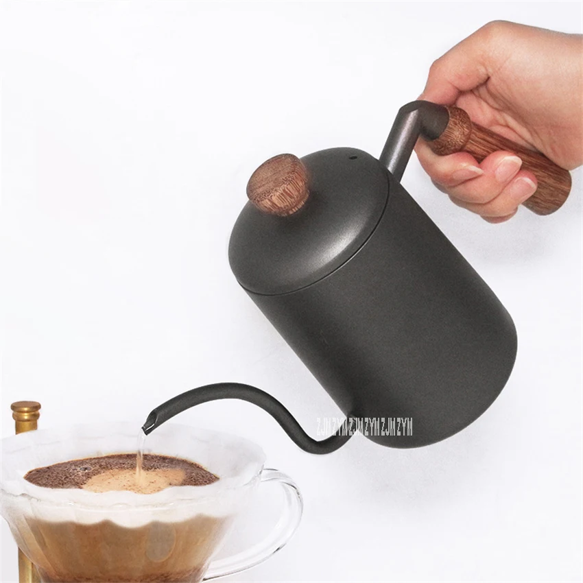 600Ml Pour-Over Coffee Pot Stainless Steel narrow neck 6mm Drip Coffee Tea Pot Wood Handle Long Mouth Coffee Kettle
600Ml Pour-Over Coffee Pot Stainless Steel narrow neck 6mm Drip Coffee Tea Pot Wood Handle Long Mouth Coffee Kettle