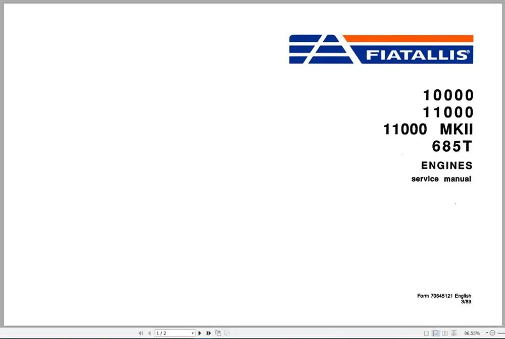 For Fiat Allis Tractor Service Library Operator & Maintenance, Parts Manual & Service Manual PDF 28,6GB
For Fiat Allis Tractor Service Library Operator & Maintenance, Parts Manual & Service Manual PDF 28,6GB