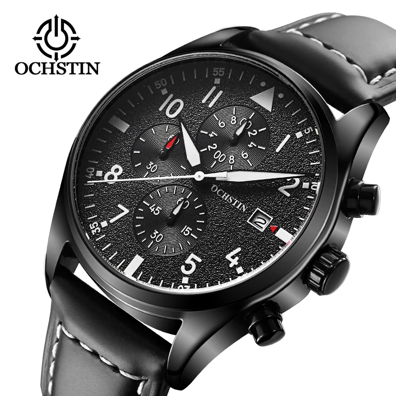 New Watch Men Luxury Brand OCHSTIN Multifunctional Sport Watches High Quality Leather Strap Quartz Wristwatch Relogio Masculino
New Watch Men Luxury Brand OCHSTIN Multifunctional Sport Watches High Quality Leather Strap Quartz Wristwatch Relogio Masculino