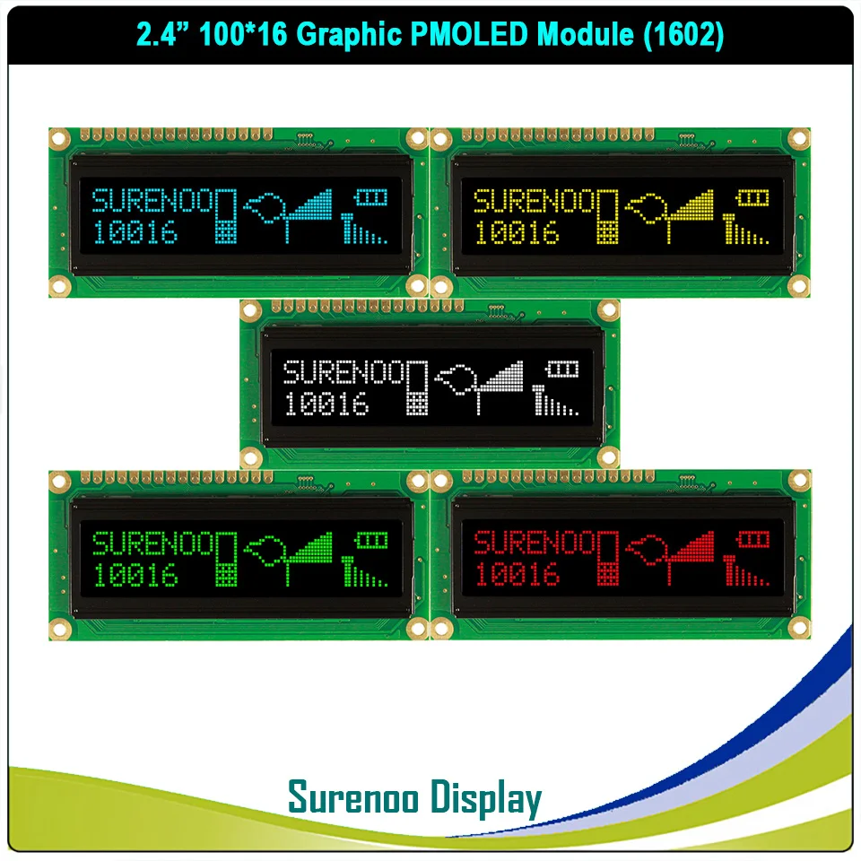 Real OLED Display, WS0010 Graphic 100*16 Dots Compatible with 1602 162 Character LCD Module LCM Screen, Support SPI
Real OLED Display, WS0010 Graphic 100*16 Dots Compatible with 1602 162 Character LCD Module LCM Screen, Support SPI