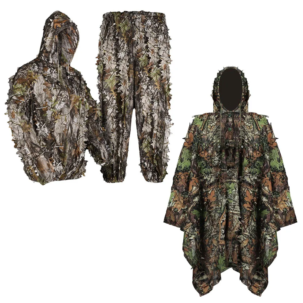 Hunting Clothes Cloak 3D Maple Leaf Bionic Ghillie Suits Sniper Birdwatch Airsoft Camouflage Clothing Jacket Pants Hat Kit
Hunting Clothes Cloak 3D Maple Leaf Bionic Ghillie Suits Sniper Birdwatch Airsoft Camouflage Clothing Jacket Pants Hat Kit