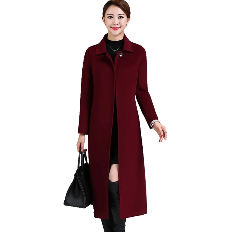 Woolen Coat Women's Mid-long Winter Jacket New Fashion Korean Temperament All-Match Wool Blend Overcoat Female Outerwear 4XL
Woolen Coat Women's Mid-long Winter Jacket New Fashion Korean Temperament All-Match Wool Blend Overcoat Female Outerwear 4XL