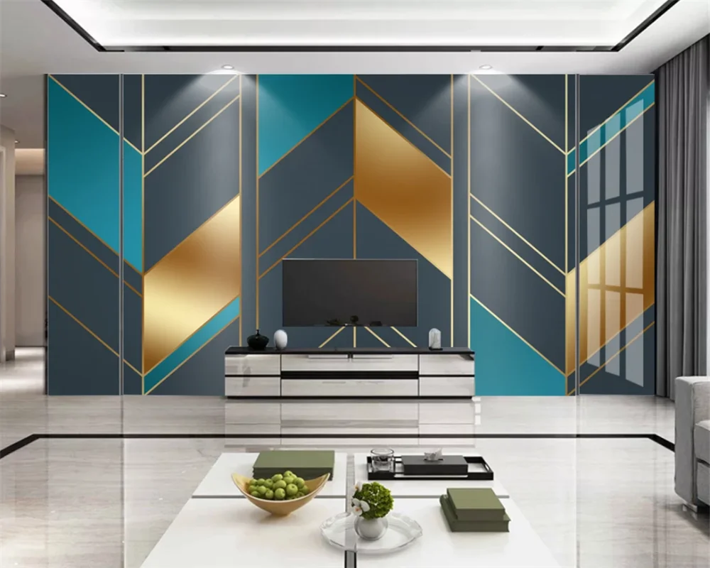 beibehang Custom modern light luxury American light luxury golden geometric creative TV background papel de parede wallpaper
beibehang Custom modern light luxury American light luxury golden geometric creative TV background papel de parede wallpaper