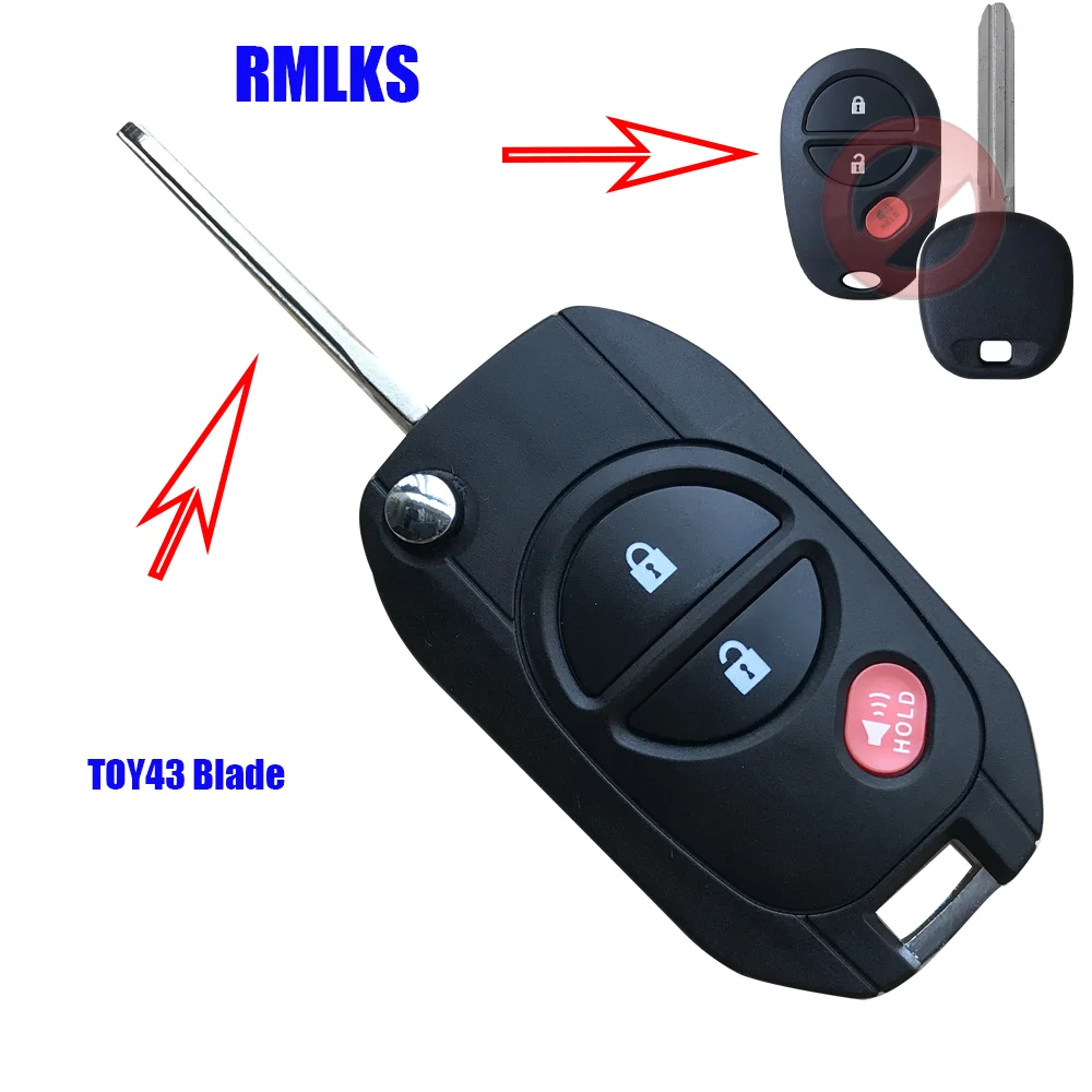 Replacement Remote Car Key Shell Modified Flip Fob TOY43 Case For Toyota Tacoma HIGHLANDER SEQUOIA Sienna Tundra
Replacement Remote Car Key Shell Modified Flip Fob TOY43 Case For Toyota Tacoma HIGHLANDER SEQUOIA Sienna Tundra