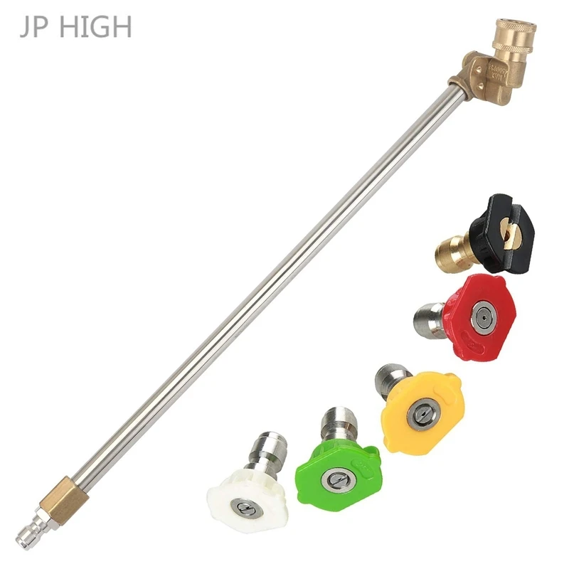 Pressure Washer Wand with Adjustable Angle Nozzle, 16 in ch Spray Lance 180 Degree with 5 Angles Quick Connect Pivot Adapter Cou
Pressure Washer Wand with Adjustable Angle Nozzle, 16 in ch Spray Lance 180 Degree with 5 Angles Quick Connect Pivot Adapter Cou
