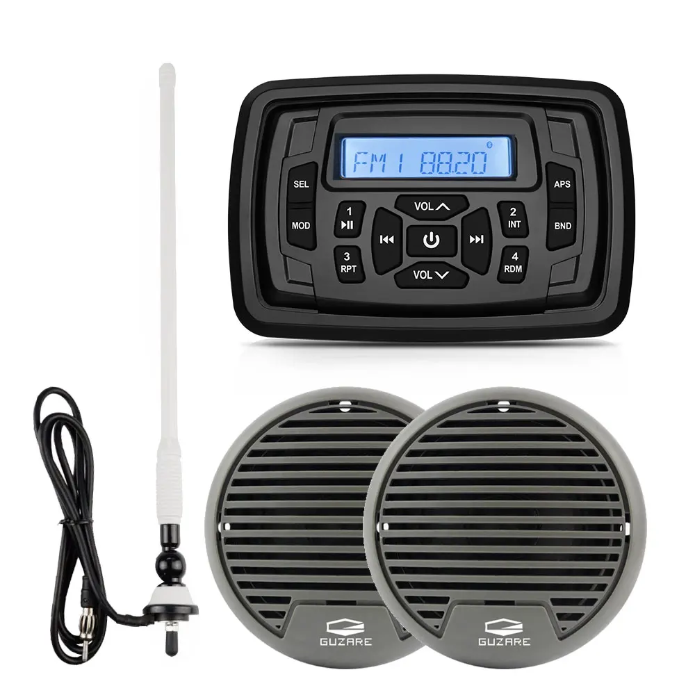 Waterproof Marine Bluetooth Stereo FM AM Radio Car MP3 Player Audio+3 Inch Marine Boat Outdoor Speakers Motorcycle ATV+ Antenna
Waterproof Marine Bluetooth Stereo FM AM Radio Car MP3 Player Audio+3 Inch Marine Boat Outdoor Speakers Motorcycle ATV+ Antenna