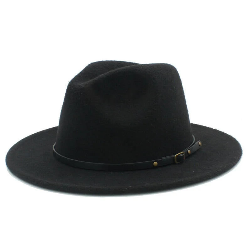 2022 Women Wool Fedora Hat with Leather Belt Panama Hat Winter Autumn Wide Brim Jazz Trilby Male Sombrero Cap
2022 Women Wool Fedora Hat with Leather Belt Panama Hat Winter Autumn Wide Brim Jazz Trilby Male Sombrero Cap