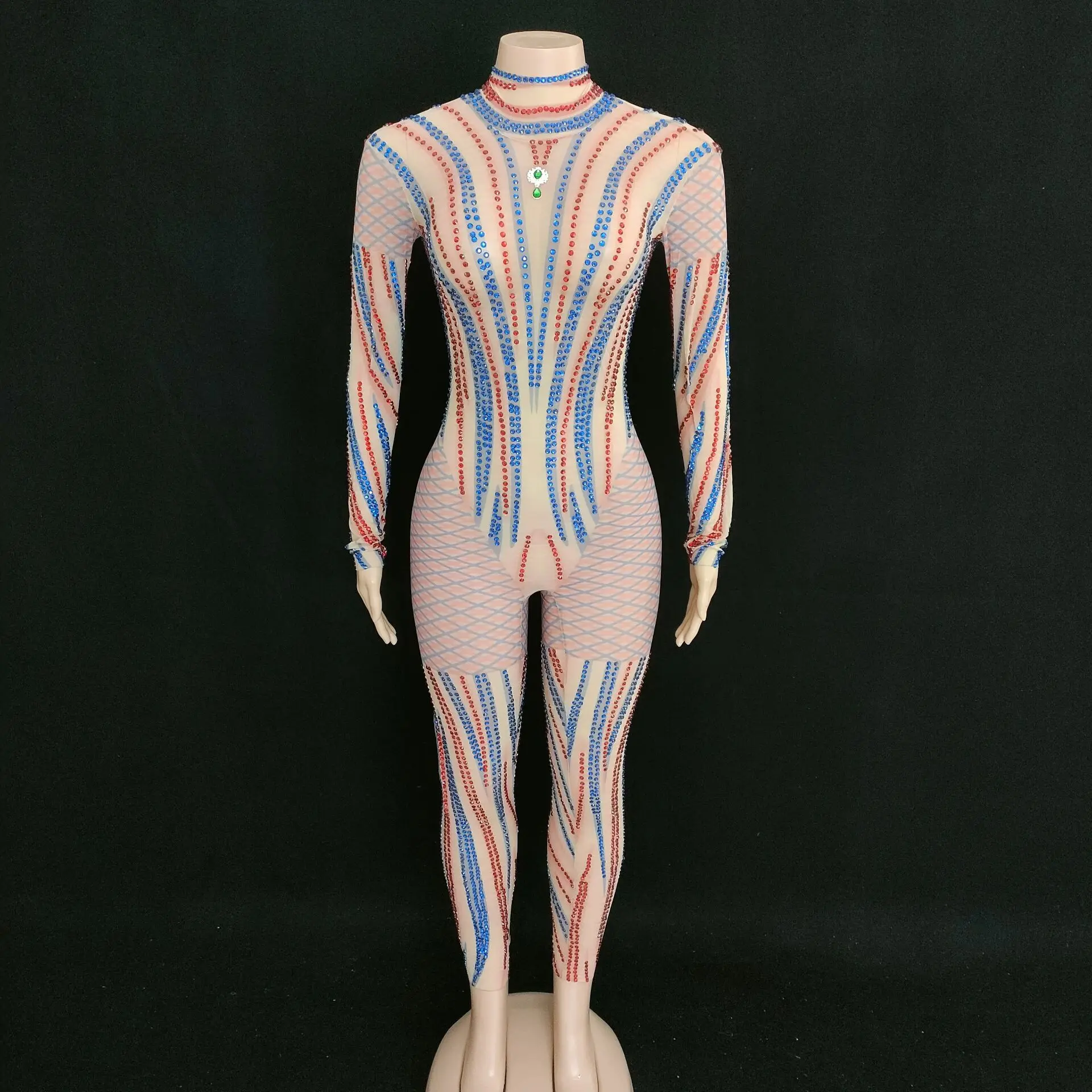 Single Multicolour Crystal Rhinestones Jumpsuit Sexy Stretch WomenParty Rompers Singer Dancer Bar Show Nightclub Costume
Single Multicolour Crystal Rhinestones Jumpsuit Sexy Stretch WomenParty Rompers Singer Dancer Bar Show Nightclub Costume