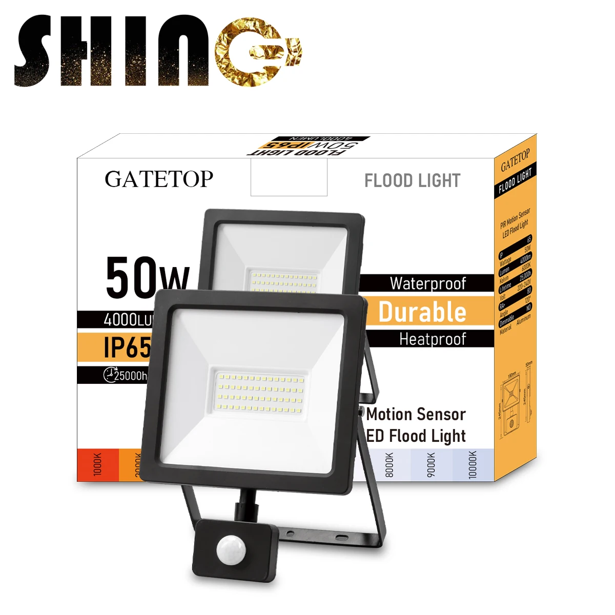 Led Floodlight Induction Style 50w 220V-240V Motion Sensor Ip44 Cold White Light 6000k Human Body Water Proof Lamp
Led Floodlight Induction Style 50w 220V-240V Motion Sensor Ip44 Cold White Light 6000k Human Body Water Proof Lamp