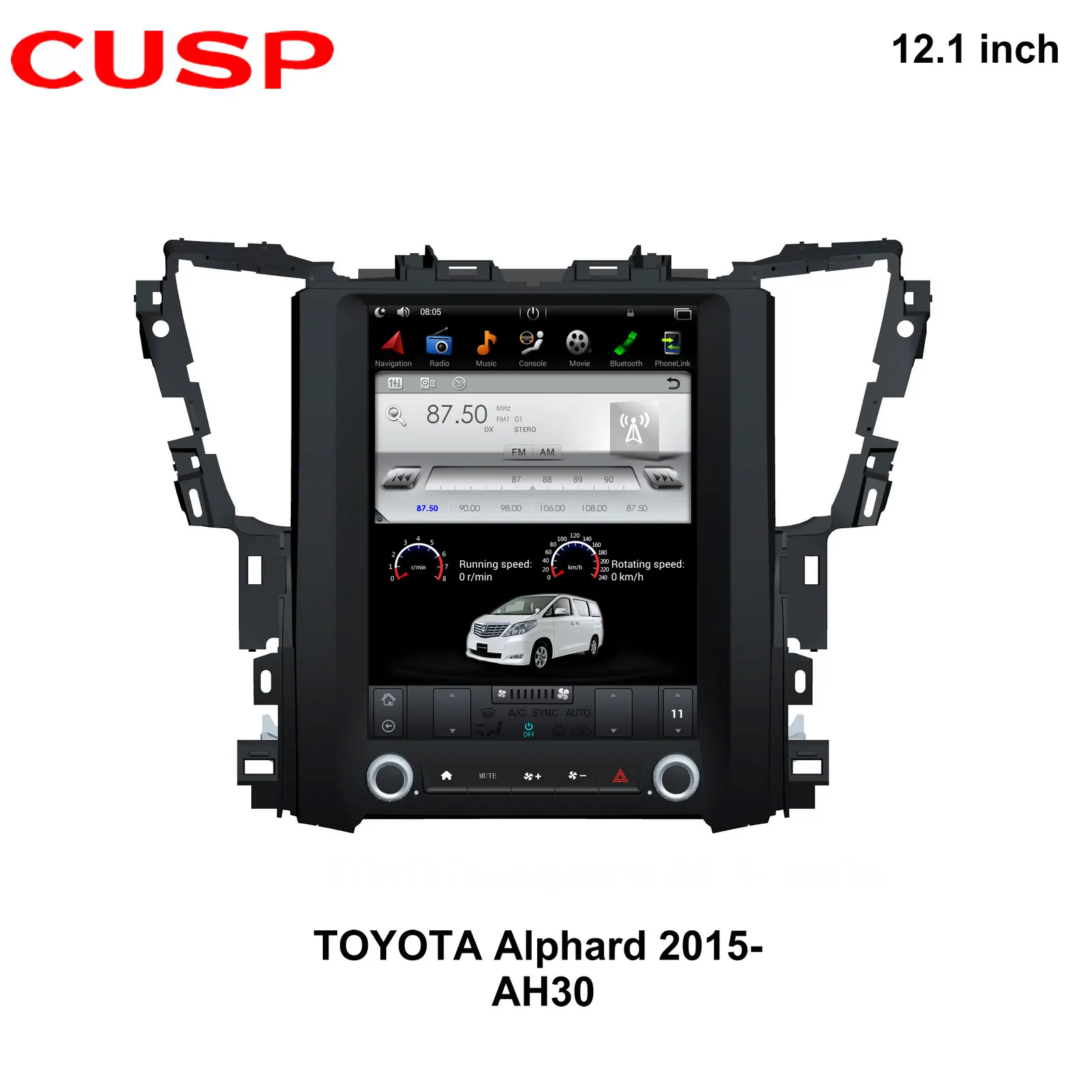 ANDROID CAR GPS Vertical screen For TOYOTA Alphard 2015- AH30 GPS 12.1 inch RAM 4G ROM 64G Car Multimedia DSP CARNAVIGATION
ANDROID CAR GPS Vertical screen For TOYOTA Alphard 2015- AH30 GPS 12.1 inch RAM 4G ROM 64G Car Multimedia DSP CARNAVIGATION