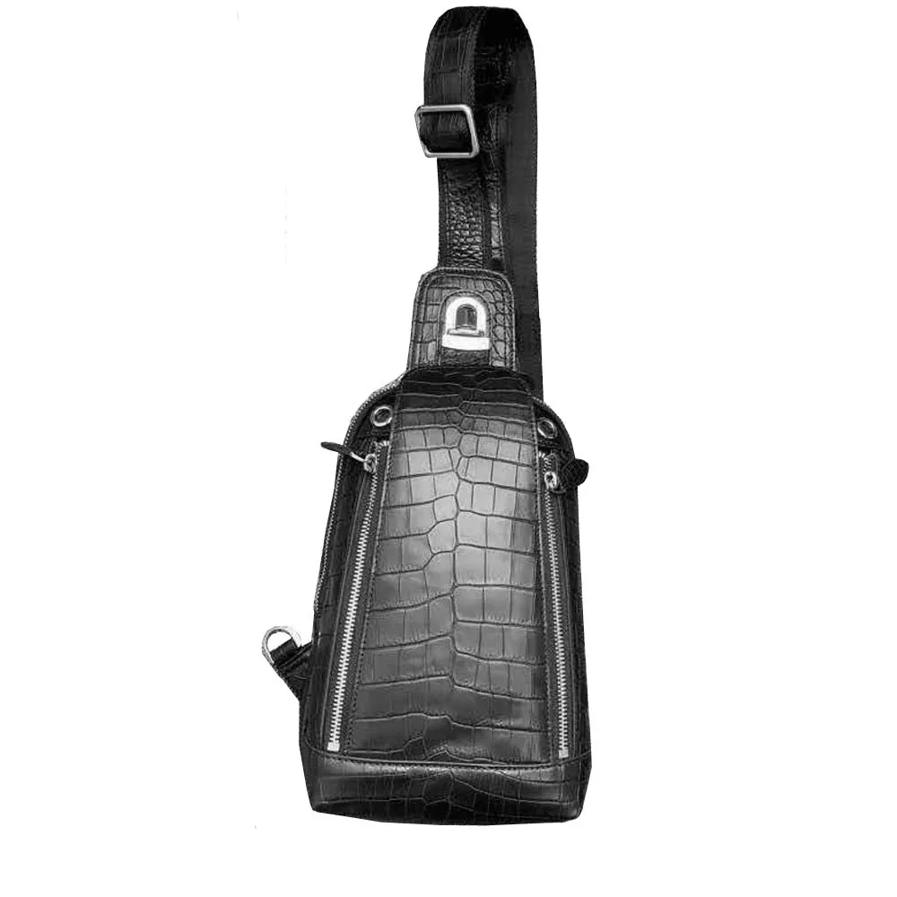ouluoer new men chest bag crocodile leather bag men bag single shoulder bag men black bag Chest package
ouluoer new men chest bag crocodile leather bag men bag single shoulder bag men black bag Chest package