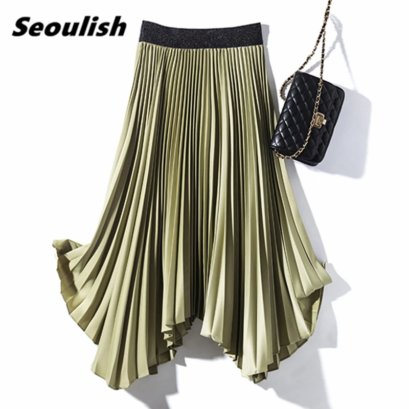 Seoulish 2021 New Stain Irregular Women's Pleated Skirts High Waist Minimalism Elegant Office Female Midi Skirts Spring Summer
Seoulish 2021 New Stain Irregular Women's Pleated Skirts High Waist Minimalism Elegant Office Female Midi Skirts Spring Summer