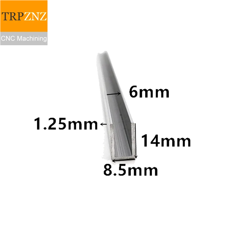 U-shape Aluminum, 8.5mm x 14mm x 1.25mm,Outer width 8.5mm, length 50cm,aluminum alloy glass covered edge strip
U-shape Aluminum, 8.5mm x 14mm x 1.25mm,Outer width 8.5mm, length 50cm,aluminum alloy glass covered edge strip