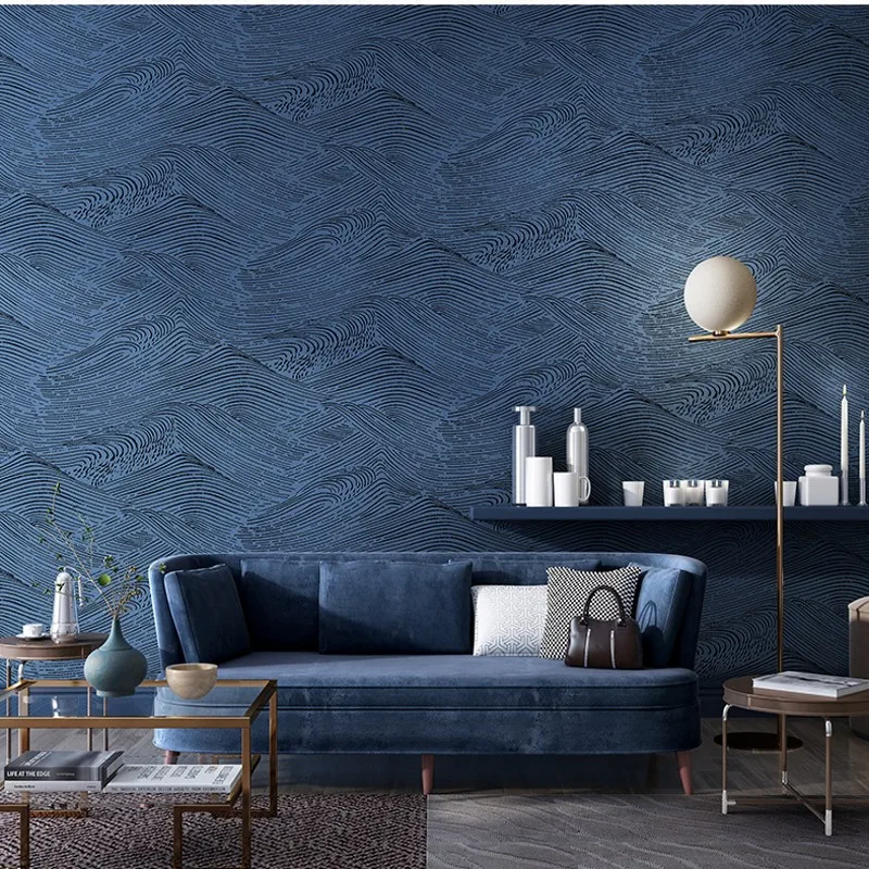 Japanese Style Blue Art Wave Wallpaper Living Room Bedroom Background Non-woven Fabric Wall Paper Roll
Japanese Style Blue Art Wave Wallpaper Living Room Bedroom Background Non-woven Fabric Wall Paper Roll