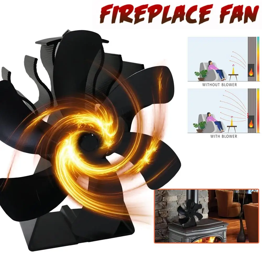 6 Blades Stove Fan Fireplace Fans Fireplace Quiet Heating Fan High-Efficiency Thermal Power Fireplace Fan For Wood / Log Burner
6 Blades Stove Fan Fireplace Fans Fireplace Quiet Heating Fan High-Efficiency Thermal Power Fireplace Fan For Wood / Log Burner