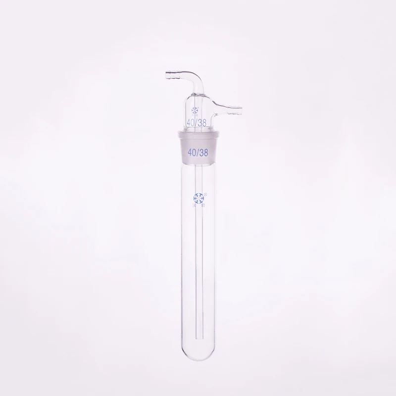 Hydrazine with ground mouth 40/38,O.D. 45mm,Effective length 250mm,Detachable straight cold hydrazine,Split straight cold trap
Hydrazine with ground mouth 40/38,O.D. 45mm,Effective length 250mm,Detachable straight cold hydrazine,Split straight cold trap