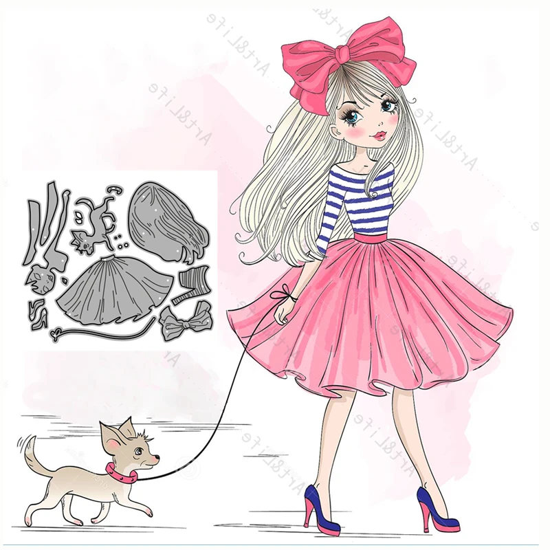 Hot New Metal Cutting Dies Beauty Beautiful Cute Girl & Dog Stencils for Making Scrapbooking Album Paper Cards Embossing Cut Die
Hot New Metal Cutting Dies Beauty Beautiful Cute Girl & Dog Stencils for Making Scrapbooking Album Paper Cards Embossing Cut Die