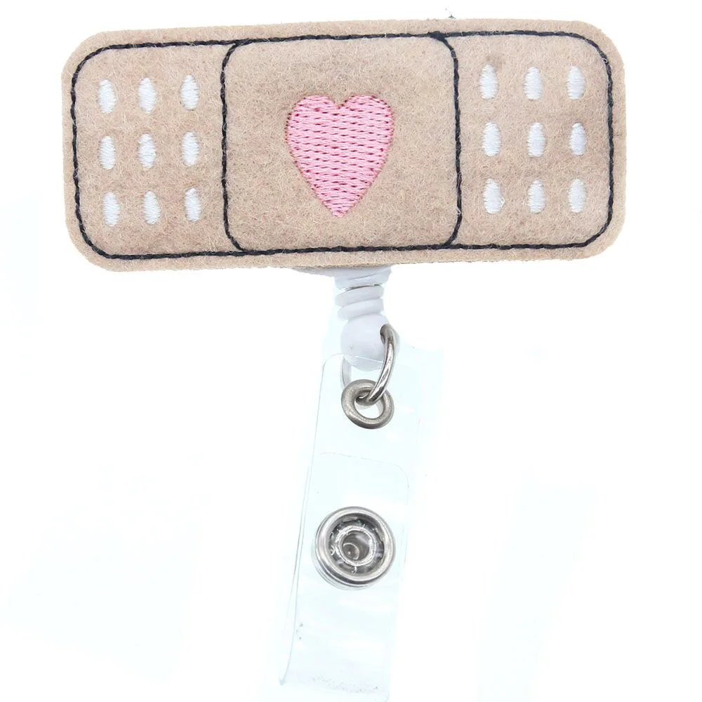 20pcs New arrival hot selling Pink heart band-aid medical felt ID badge holder reel
20pcs New arrival hot selling Pink heart band-aid medical felt ID badge holder reel