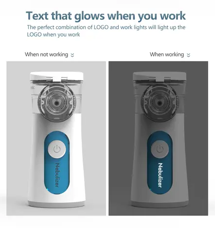 KIUZOU Nebulizador de malha silenciosa portátil atomizador inalador de asma para crianças e adultos mini umidificador nebulizador médico