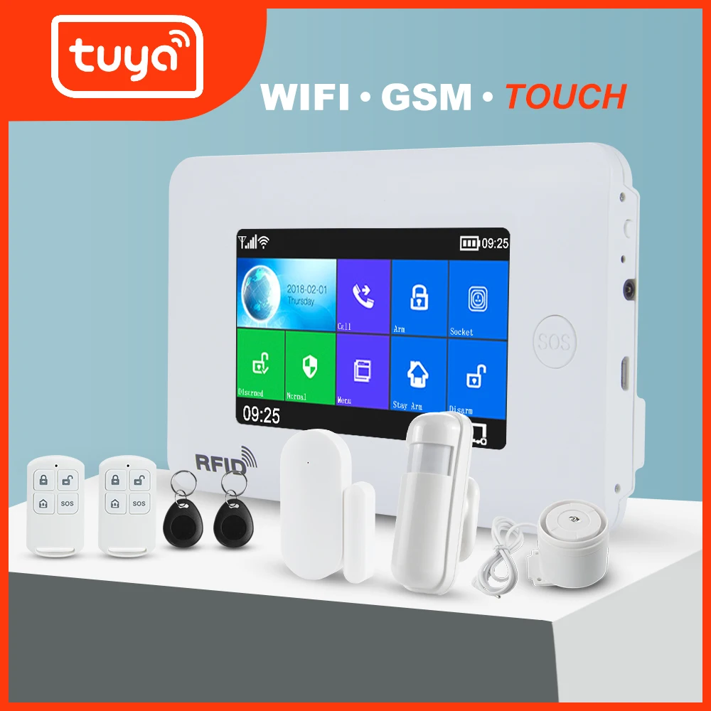 Awaywar Wi-Fi GSM домашняя охранная смарт-сигнализация комплект Tuya 4,3 дюймов сенсорный экран приложение дистанционное управление RFID рычаг для демонтажа
Awaywar Wi-Fi GSM домашняя охранная смарт-сигнализация комплект Tuya 4,3 дюймов сенсорный экран приложение дистанционное управление RFID рычаг для демонтажа