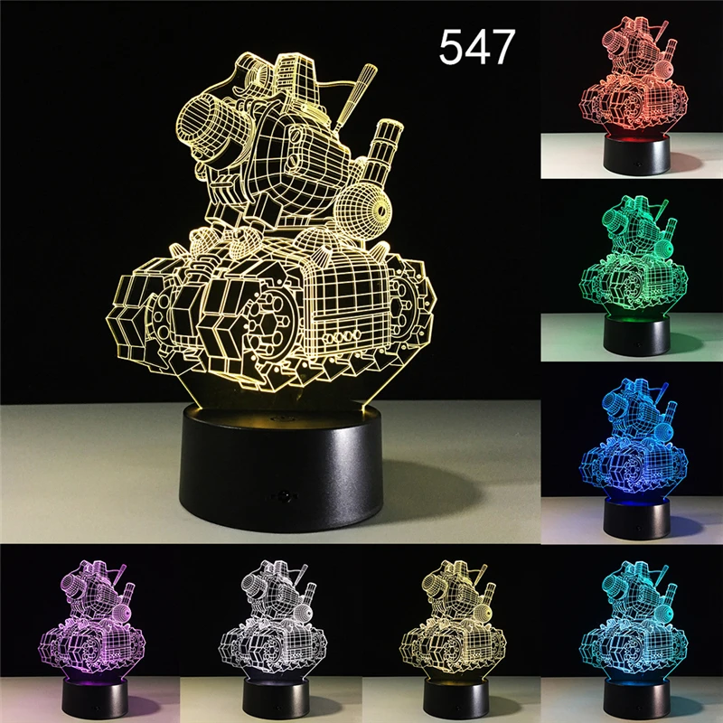 Светодиодный ночсветильник в виде танка 3D, настольная лампа с RGB подсветильник кой для автомобиля, грузовика, файтингов, домашнего декора, подарок на день рождения и Рождество
Светодиодный ночсветильник в виде танка 3D, настольная лампа с RGB подсветильник кой для автомобиля, грузовика, файтингов, домашнего декора, подарок на день рождения и Рождество