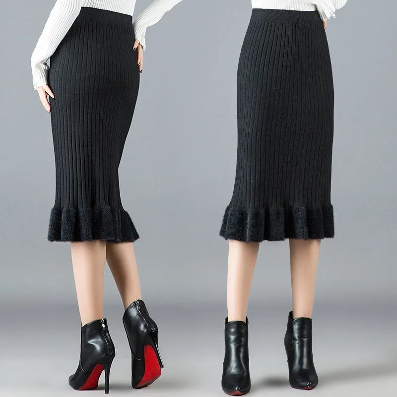 2019 New Autmn Winter Knitted Office Lady Chic Mermaid Skirts Women Cashmere Knitted Long Skirt Elegant Bodycon Skirt DD2352
2019 New Autmn Winter Knitted Office Lady Chic Mermaid Skirts Women Cashmere Knitted Long Skirt Elegant Bodycon Skirt DD2352