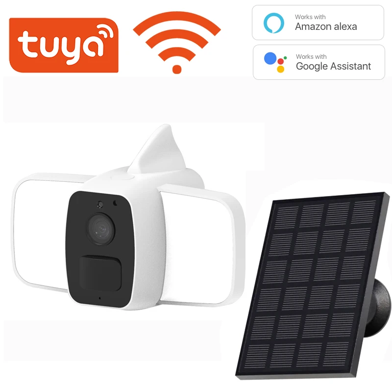 Tuya WiFi 1080P Solar Battery Camera waterproof Rechargeable 10000mAh Support Alexa Google 140LM Spotlight Color Night Visi
Tuya WiFi 1080P Solar Battery Camera waterproof Rechargeable 10000mAh Support Alexa Google 140LM Spotlight Color Night Visi