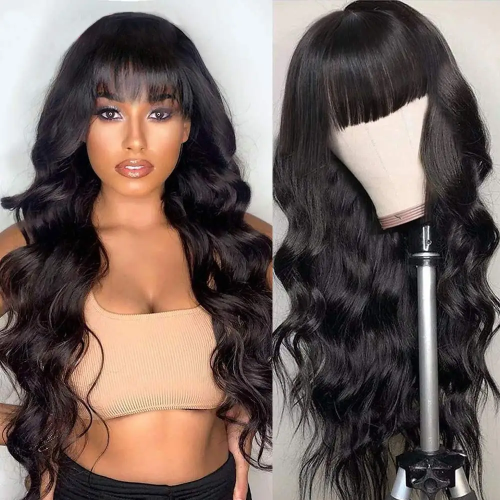 Puromi Brazilian Body Wave Wigs With Bangs Remy Glueless Human Hair Wig With Bangs Full Machine Made Wigs For Women Human Wigs
Puromi Brazilian Body Wave Wigs With Bangs Remy Glueless Human Hair Wig With Bangs Full Machine Made Wigs For Women Human Wigs