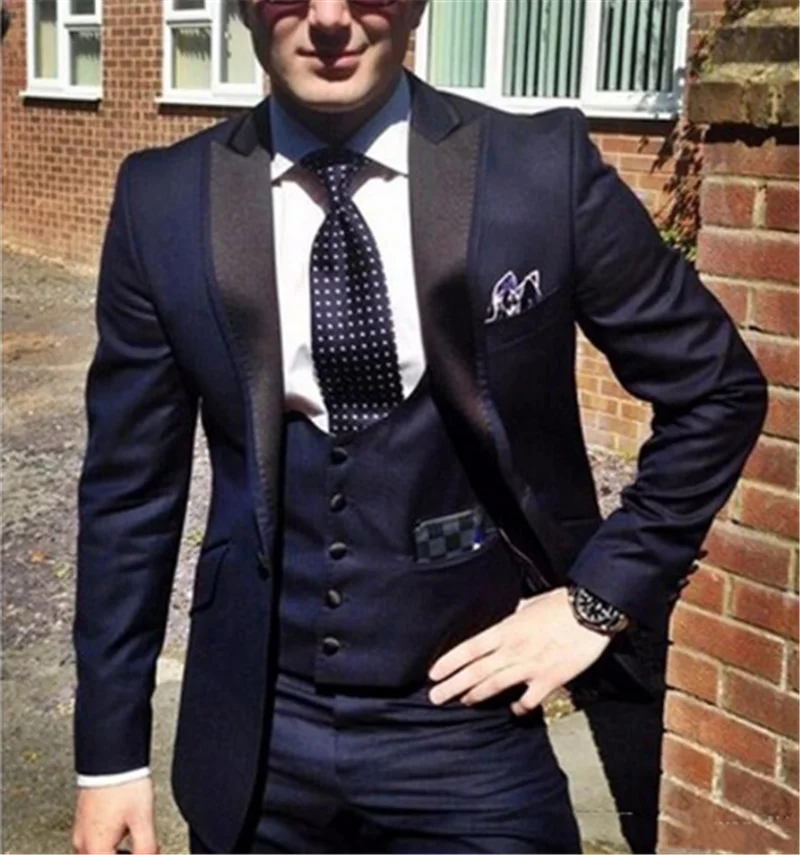 New men's dress wedding LAPEL SUIT bridegroom black business casual handsome suit jacket pants vest three piece set
New men's dress wedding LAPEL SUIT bridegroom black business casual handsome suit jacket pants vest three piece set