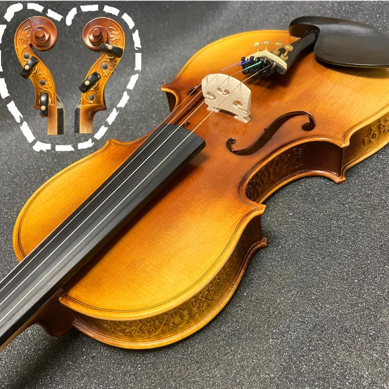 SONG Maestro Красивая скрипка ручной работы в стиле Strad 4/4, резьба по ребрам и шею, взаимный и мощный звук
SONG Maestro Красивая скрипка ручной работы в стиле Strad 4/4, резьба по ребрам и шею, взаимный и мощный звук