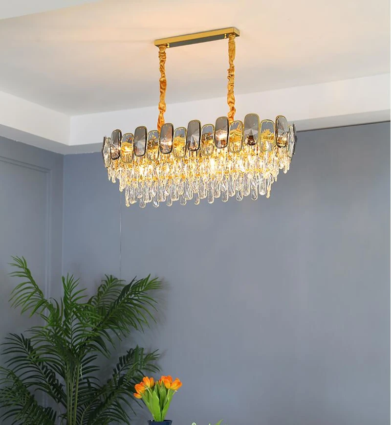 luster crystal chandelier living room chandelier luxury villa decoration lighting mixed color rectangular crystal LED chandelier
luster crystal chandelier living room chandelier luxury villa decoration lighting mixed color rectangular crystal LED chandelier