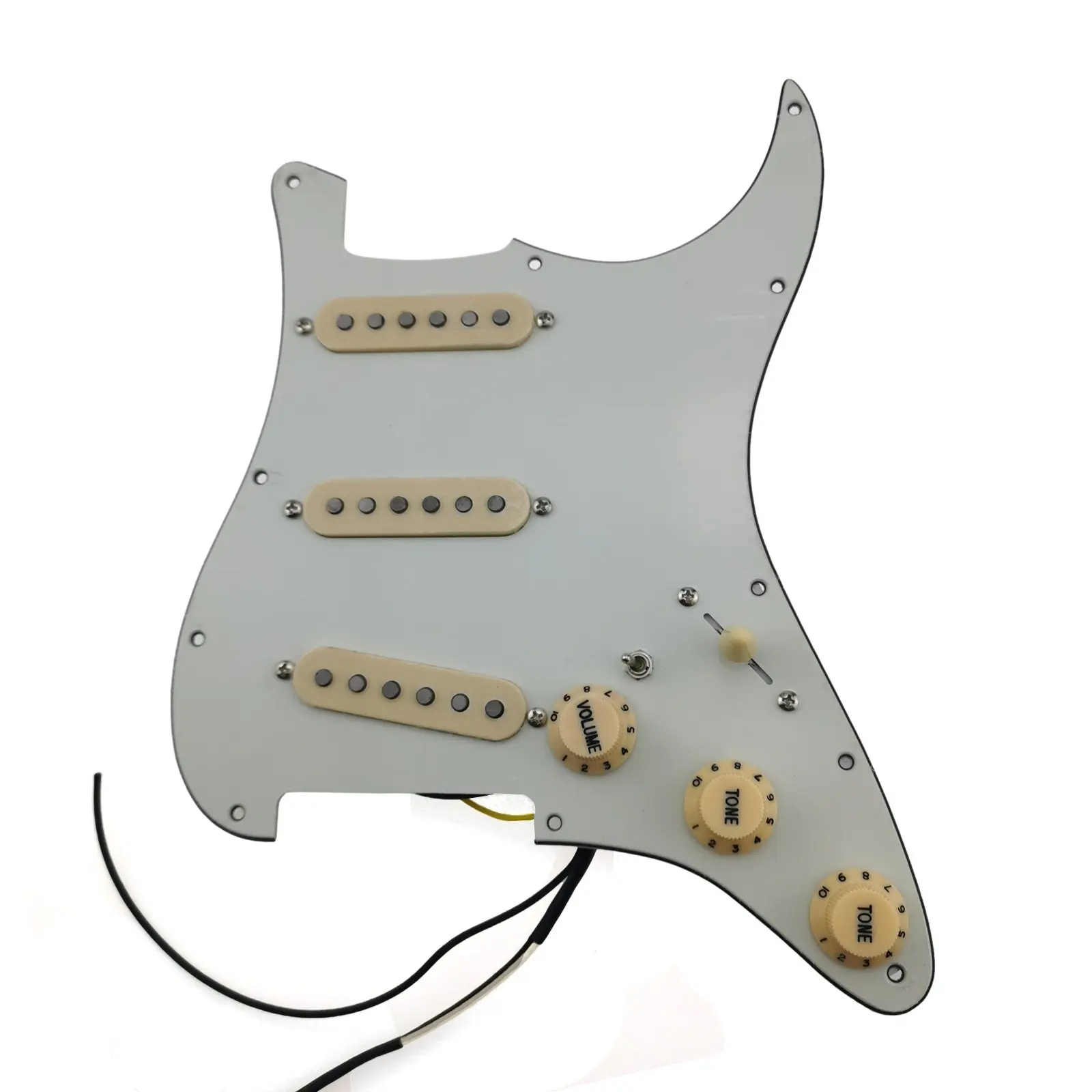Pickups Guitar SSS Single Coils Alnico 5 Pickups Loaded Pickguard /Yellow Pickup Covers Set
Pickups Guitar SSS Single Coils Alnico 5 Pickups Loaded Pickguard /Yellow Pickup Covers Set
