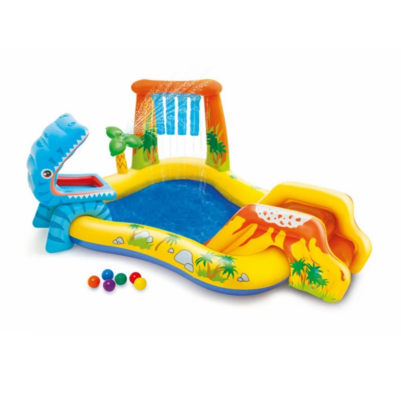 249x191x109cm Kids Yard Garden Lawn Large Inflatable Dinosaur Spray Water Splash Play Swimming Pool with Slide
249x191x109cm Kids Yard Garden Lawn Large Inflatable Dinosaur Spray Water Splash Play Swimming Pool with Slide